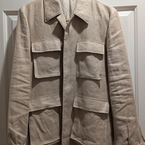 Banana Republic 100% Linen Safari Field Jacket